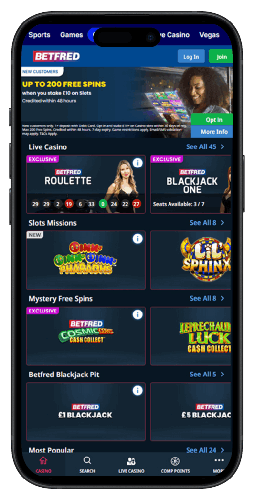 betfred casino online in the UK